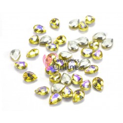 Cristale pentru unghii Marquise, 4 bucati Cod MQ024 Gold cu Reflexii